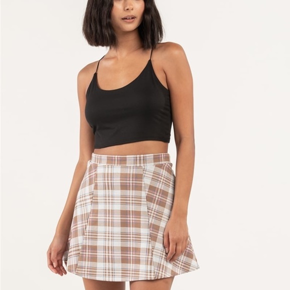 RSQ Plaid A Line Knit Skirt Size M - Picture 4 of 7